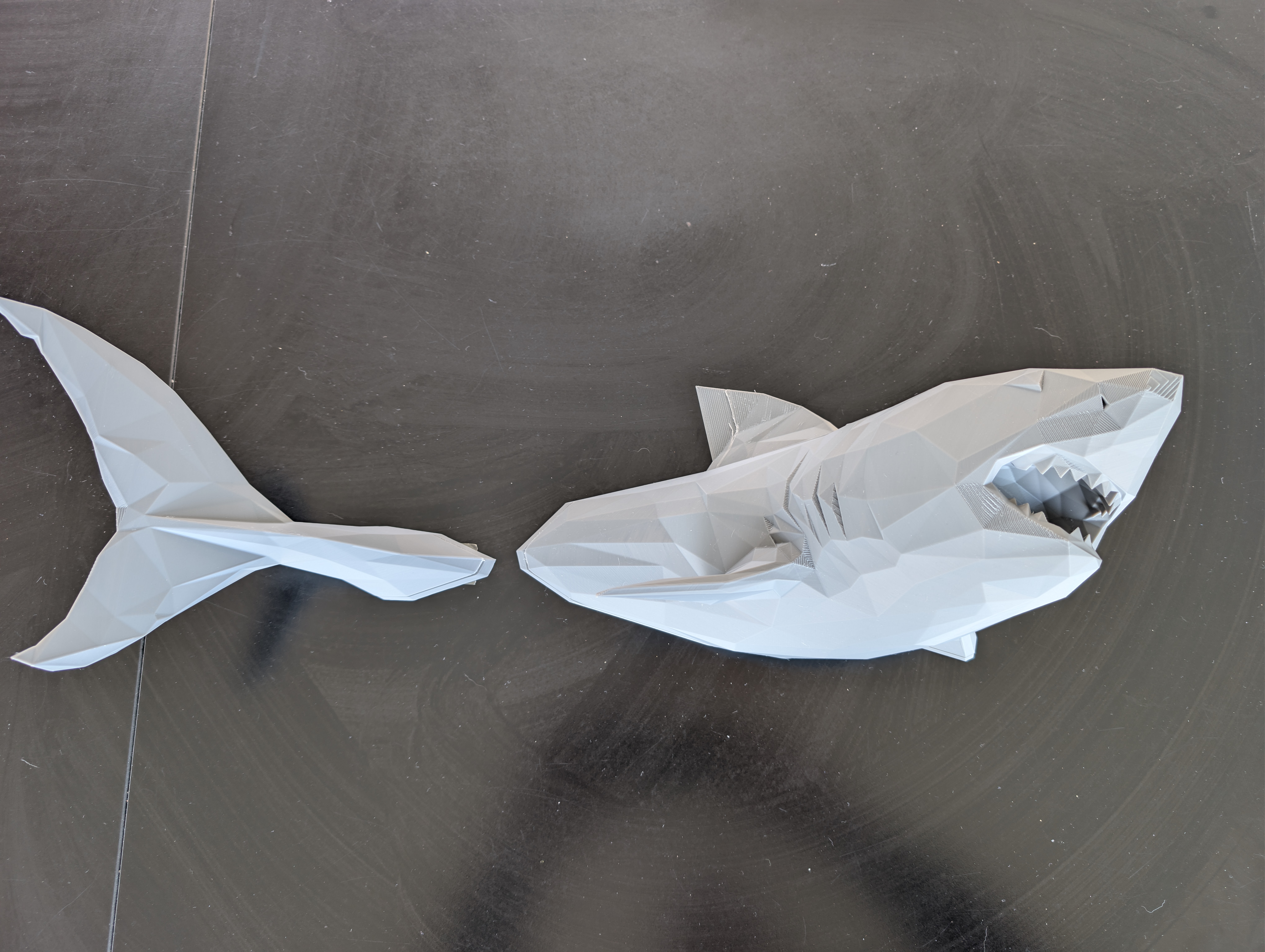 Wall mount shark sculpture